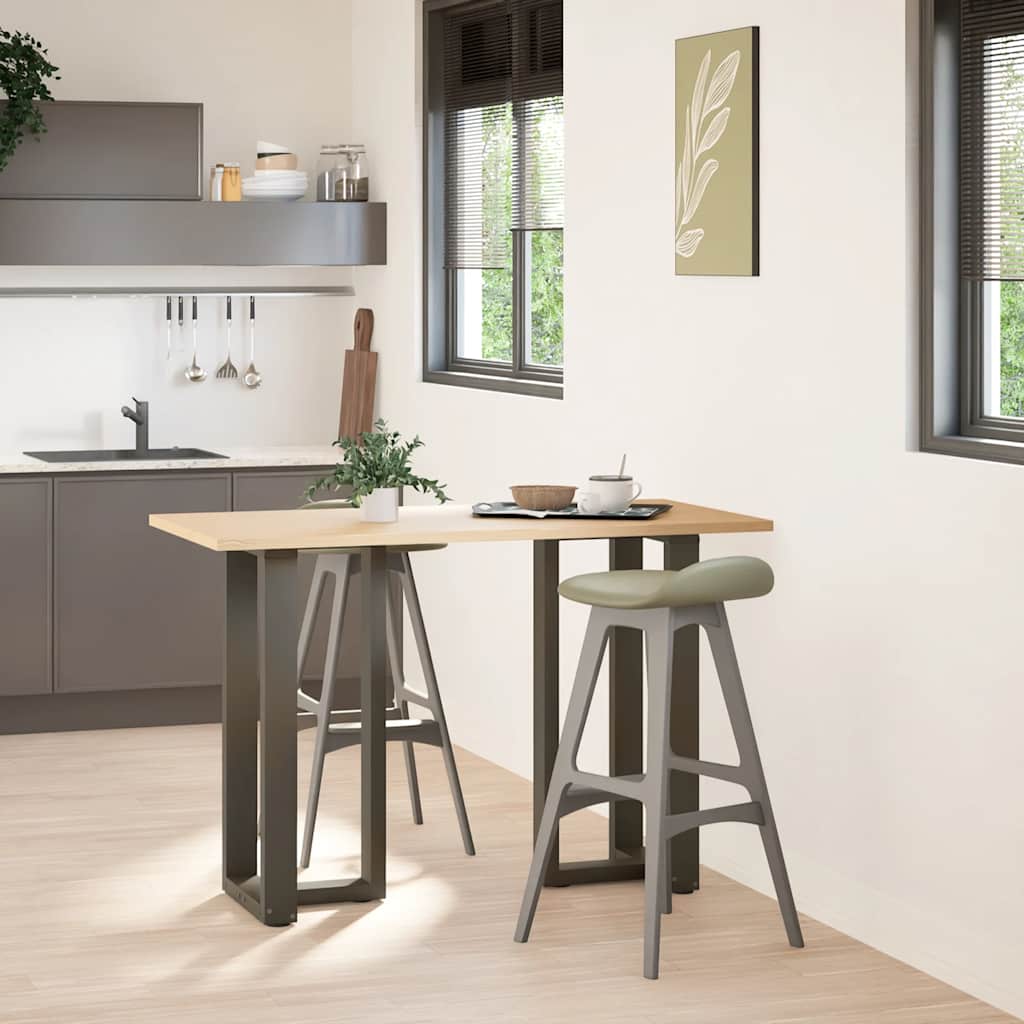 Picioare de masă de bar în formă de T, 2 buc., negru, 40x35x(90-91) cm, oțel GartenMobel Dekor