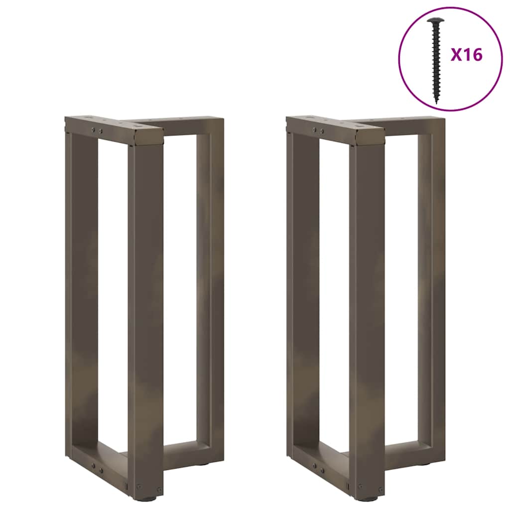 Picioare de masă de bar în formă de T, 2 buc., negru, 40x35x(90-91) cm, oțel GartenMobel Dekor