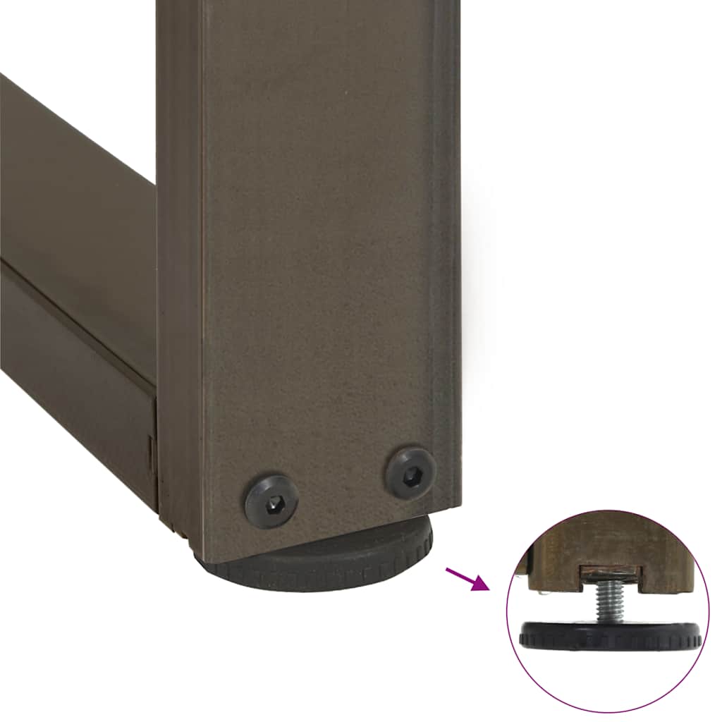 Picioare de masă de bar în formă de T, 2 buc., negru, 40x35x(90-91) cm, oțel GartenMobel Dekor