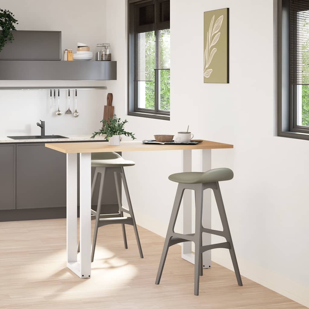 Picioare de masă de bar în formă de U, 2 buc., alb, 40 x (100-101) cm, oțel GartenMobel Dekor