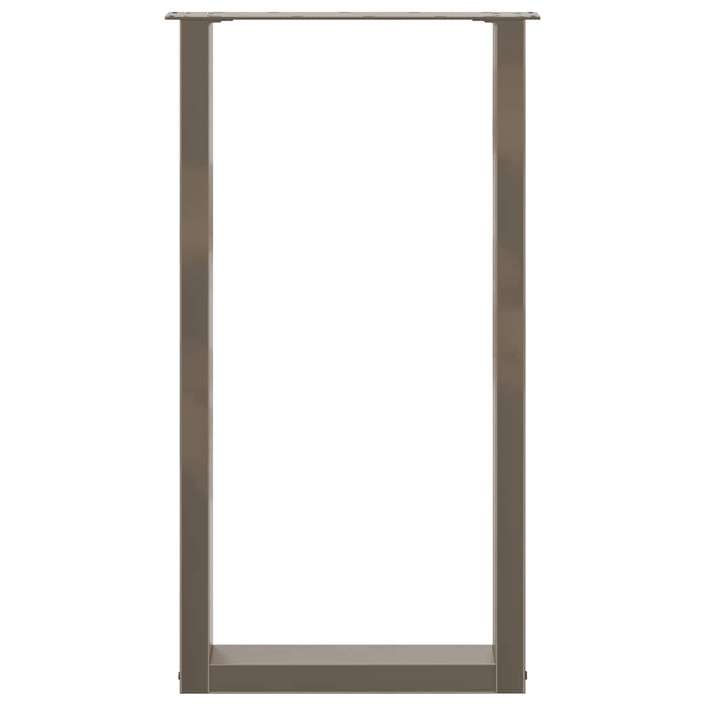 Picioare de masă de bar în formă de U, 2 buc., oțel natural, 50x(90-91) cm GartenMobel Dekor