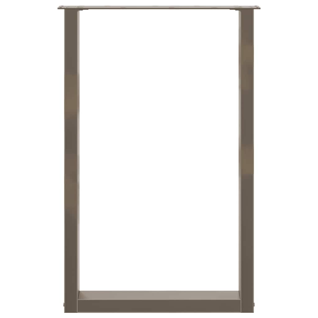 Picioare de masă de bar în formă de U, 2 buc., oțel natural, 60 x (90-91) cm GartenMobel Dekor