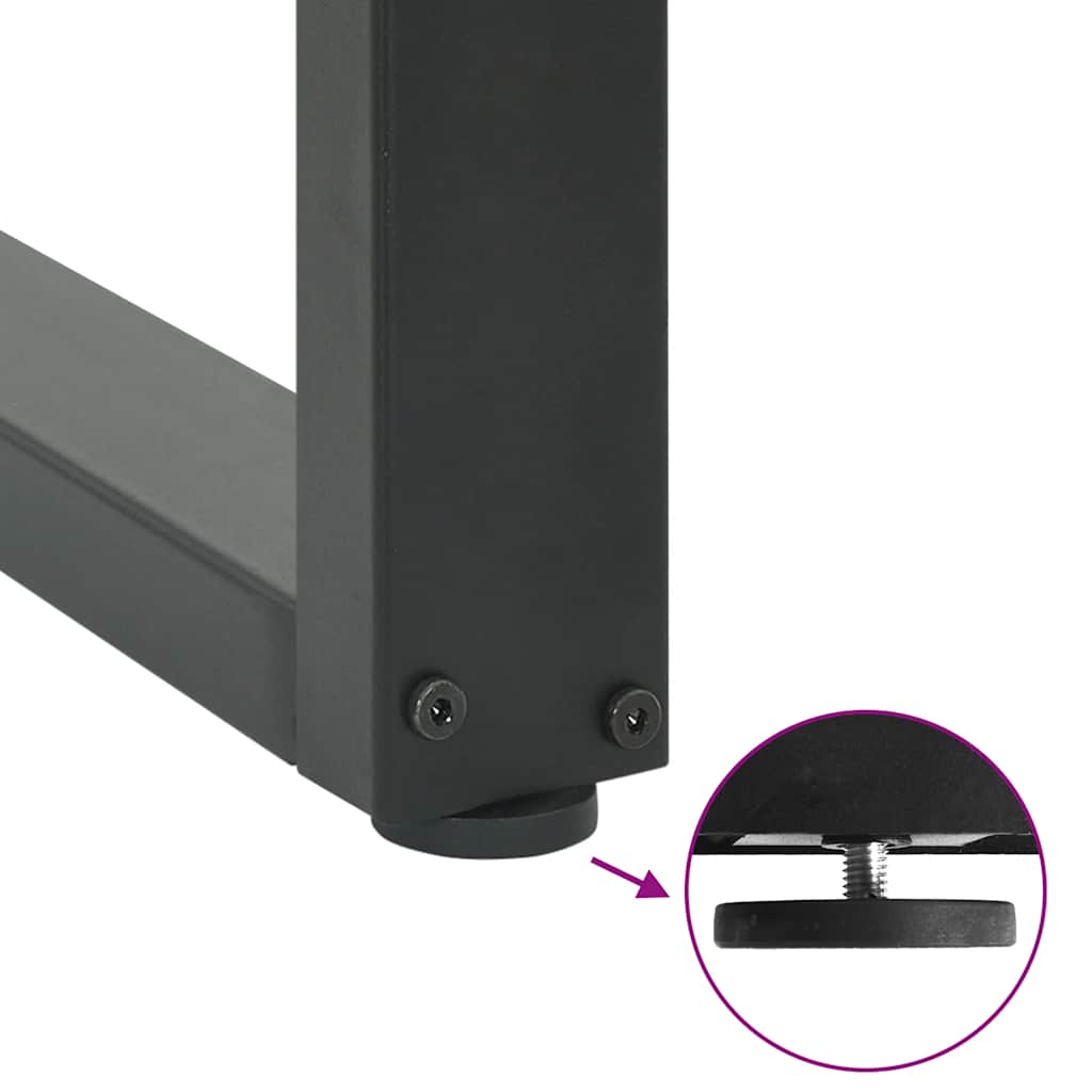 Picioare pentru măsuță de cafea în formă de U, 2 buc., antracit, 30x(30-31) cm, oțel GartenMobel Dekor