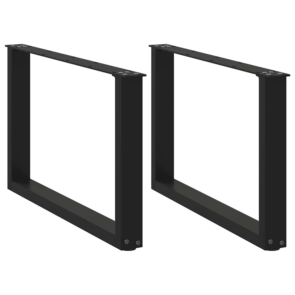 Picioare pentru măsuță de cafea în formă de U, 2 buc., negru, 60x(42-43) cm, oțel GartenMobel Dekor
