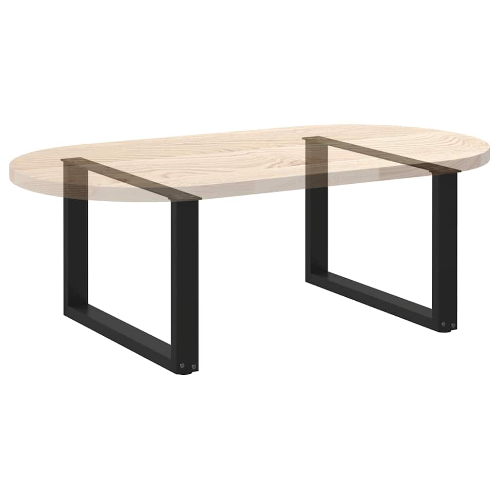 Picioare pentru măsuță de cafea în formă de U, 2 buc., negru, 60x(42-43) cm, oțel GartenMobel Dekor