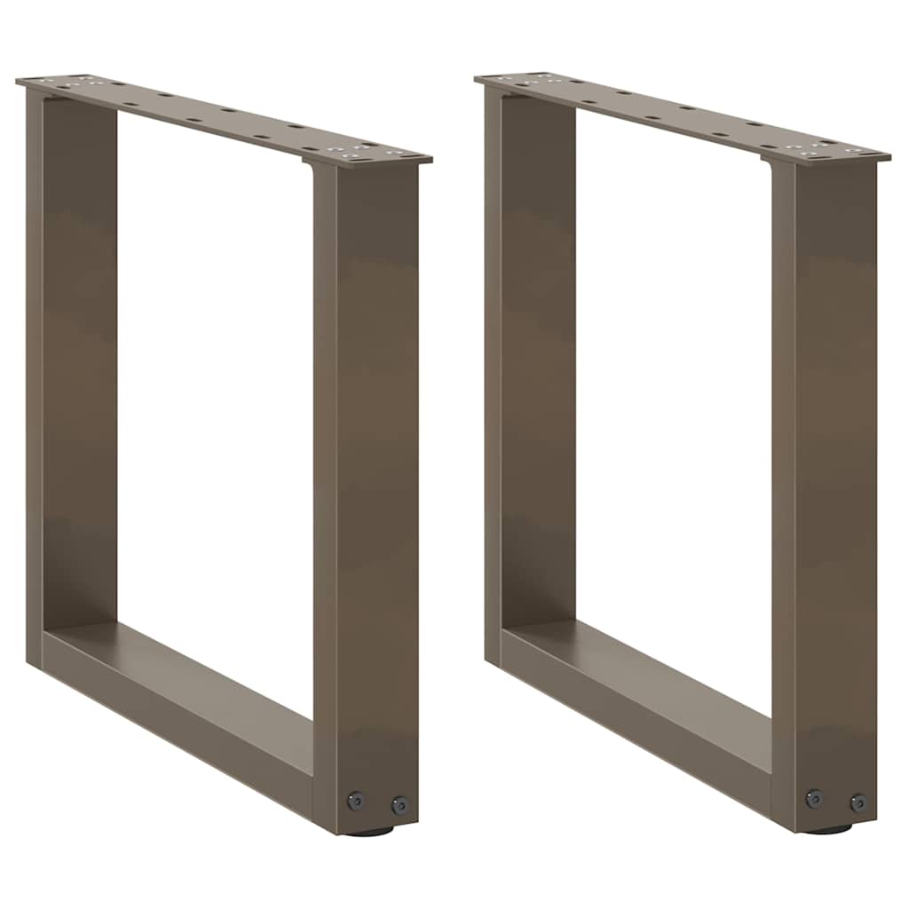 Picioare pentru masă de cafea în formă de U, 2 buc., oțel natural, 50x(42-43) cm GartenMobel Dekor