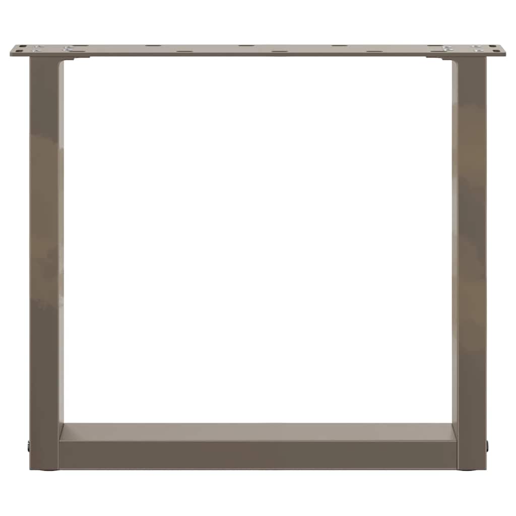 Picioare pentru masă de cafea în formă de U, 2 buc., oțel natural, 50x(42-43) cm GartenMobel Dekor