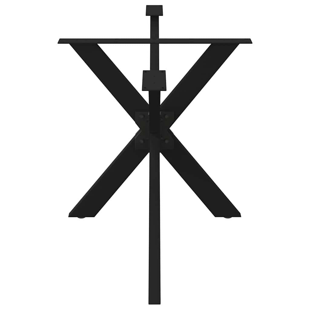Picior masă de sufragerie în formă de păianjen, negru, 150x78x(72-73) cm, oțel GartenMobel Dekor