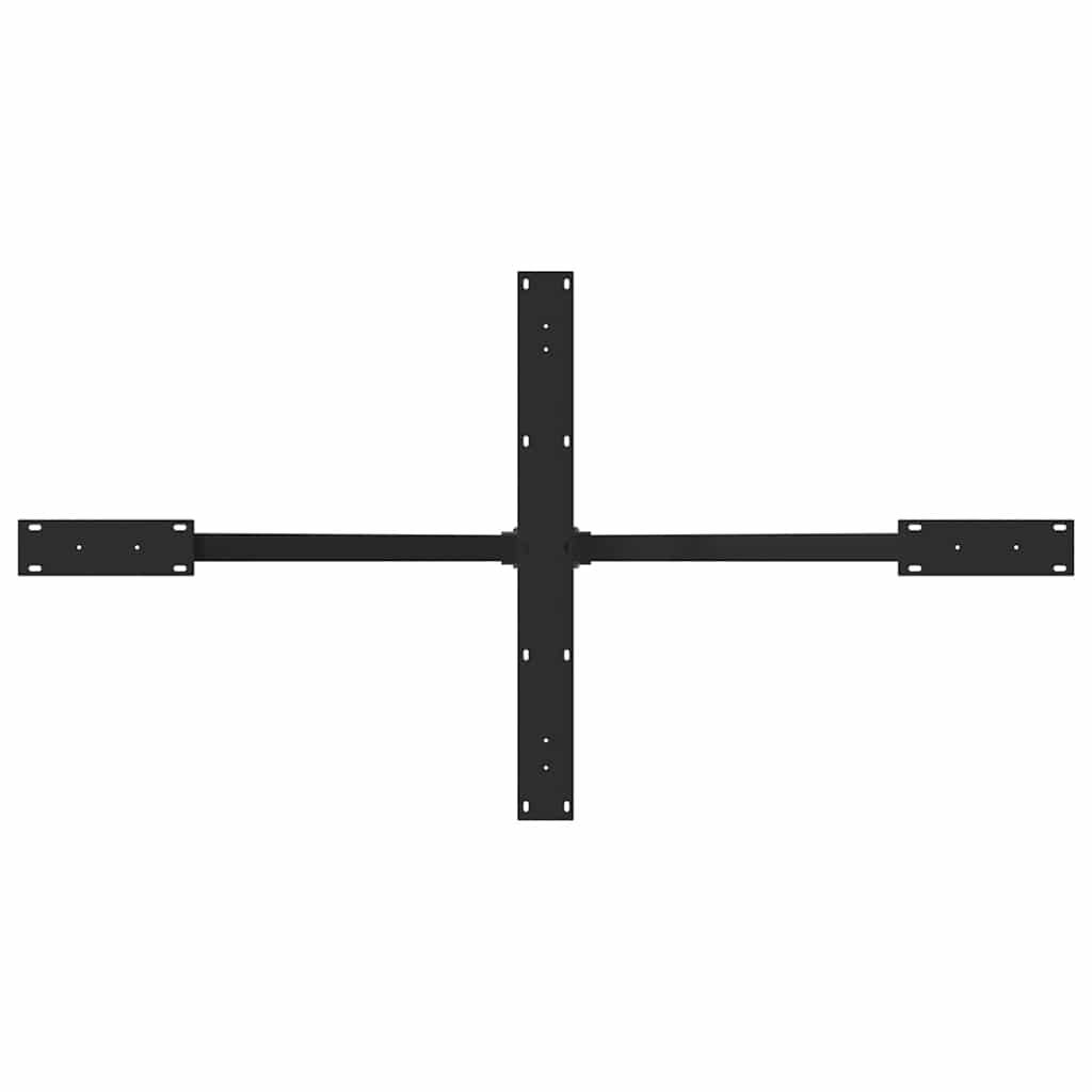 Picior masă de sufragerie în formă de păianjen, negru, 150x78x(72-73) cm, oțel GartenMobel Dekor