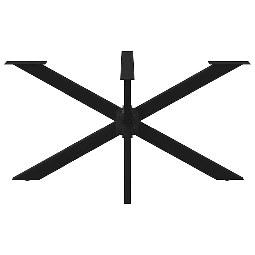 Picior masă de sufragerie în formă de păianjen, negru, 150x78x(72-73) cm, oțel GartenMobel Dekor