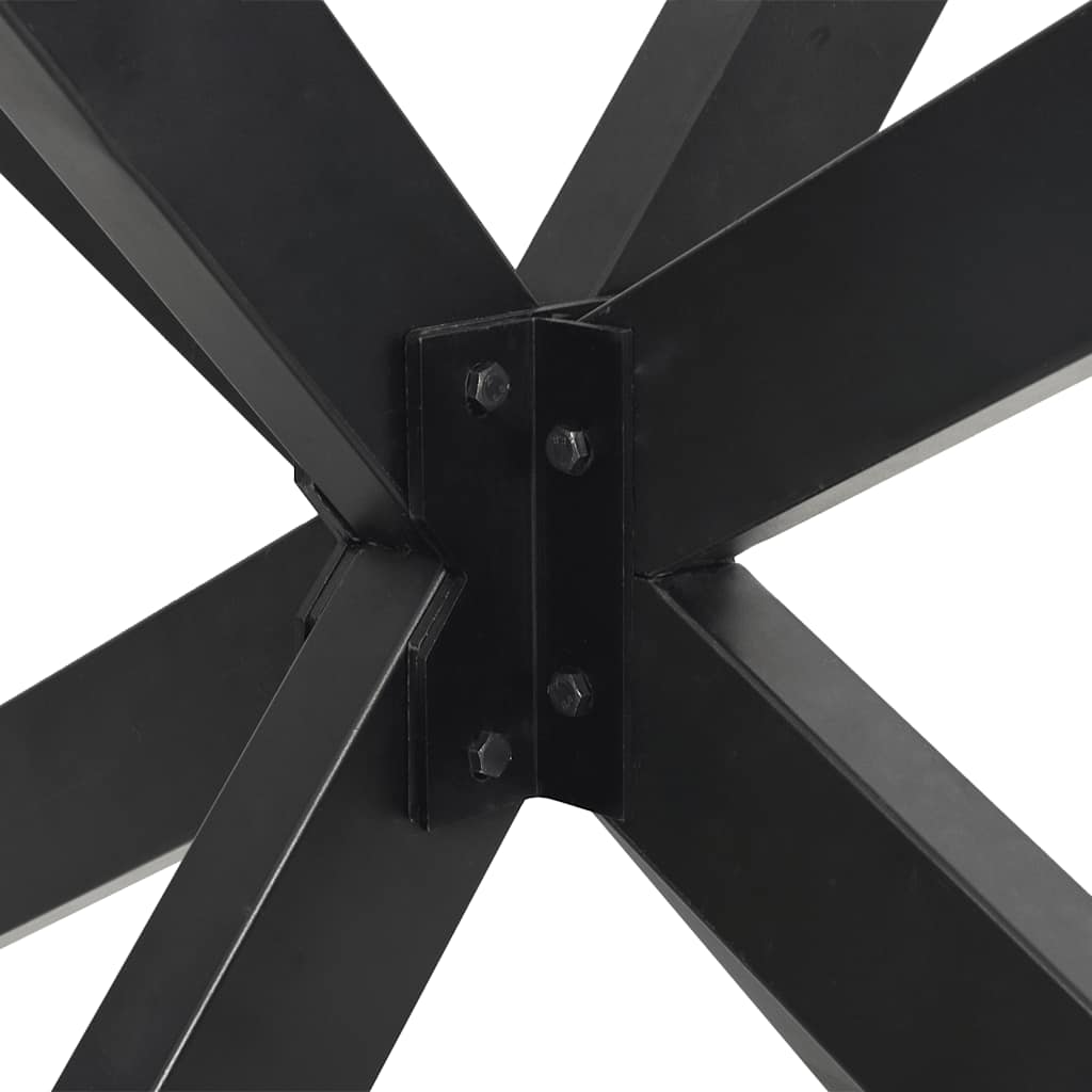 Picior masă de sufragerie, formă de păianjen, antracit, 150x78x(72-73) cm, oțel GartenMobel Dekor