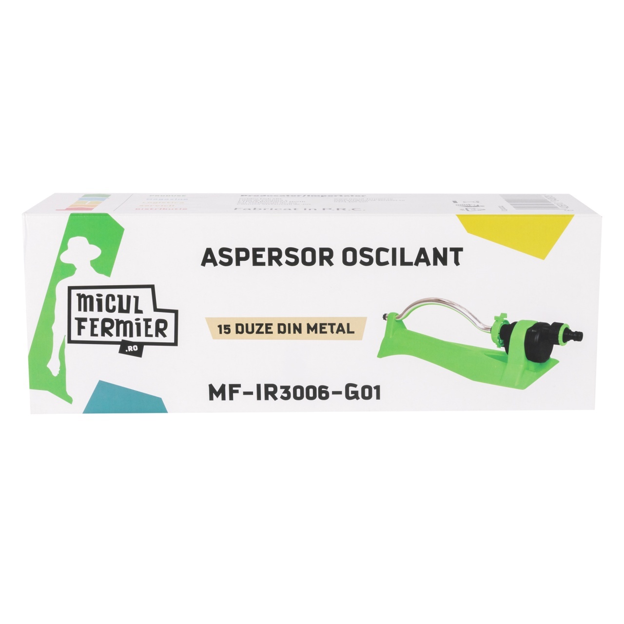 Aspersor oscilant Micul Fermier, 15 duze metal, G01 FarmGarden AgroTrade