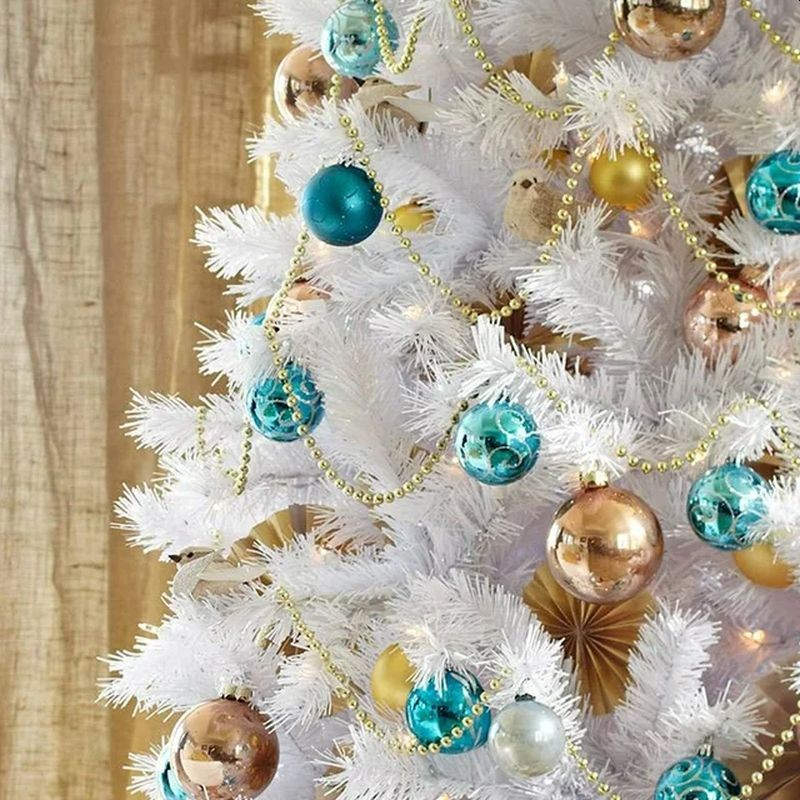 Brad artificial, pin alb, inaltime 200 cm, aspect premium, suport MultiMark GlobalProd