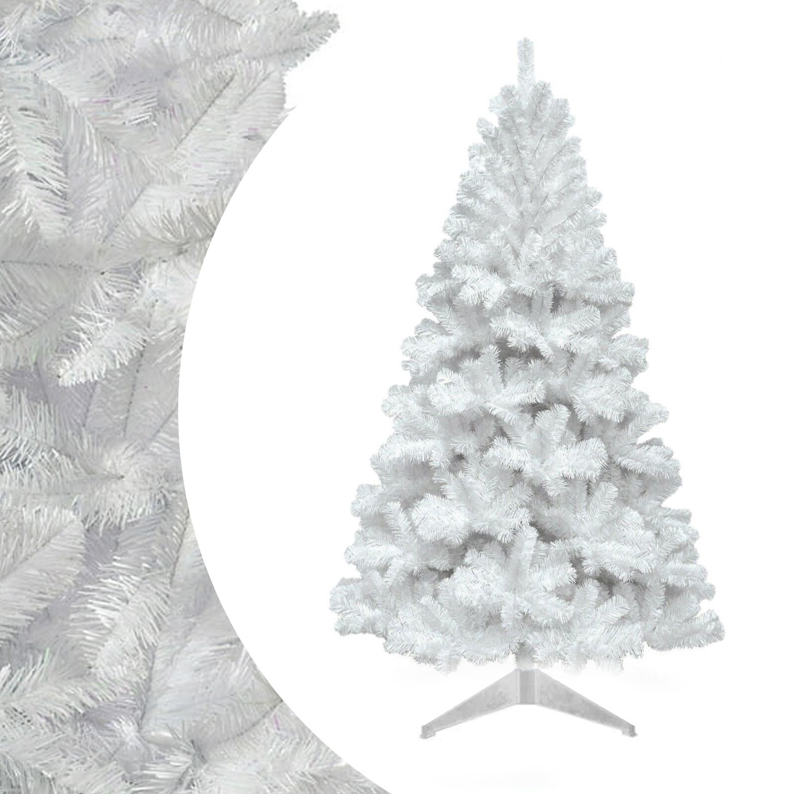 Brad artificial, pin alb, inaltime 200 cm, aspect premium, suport MultiMark GlobalProd