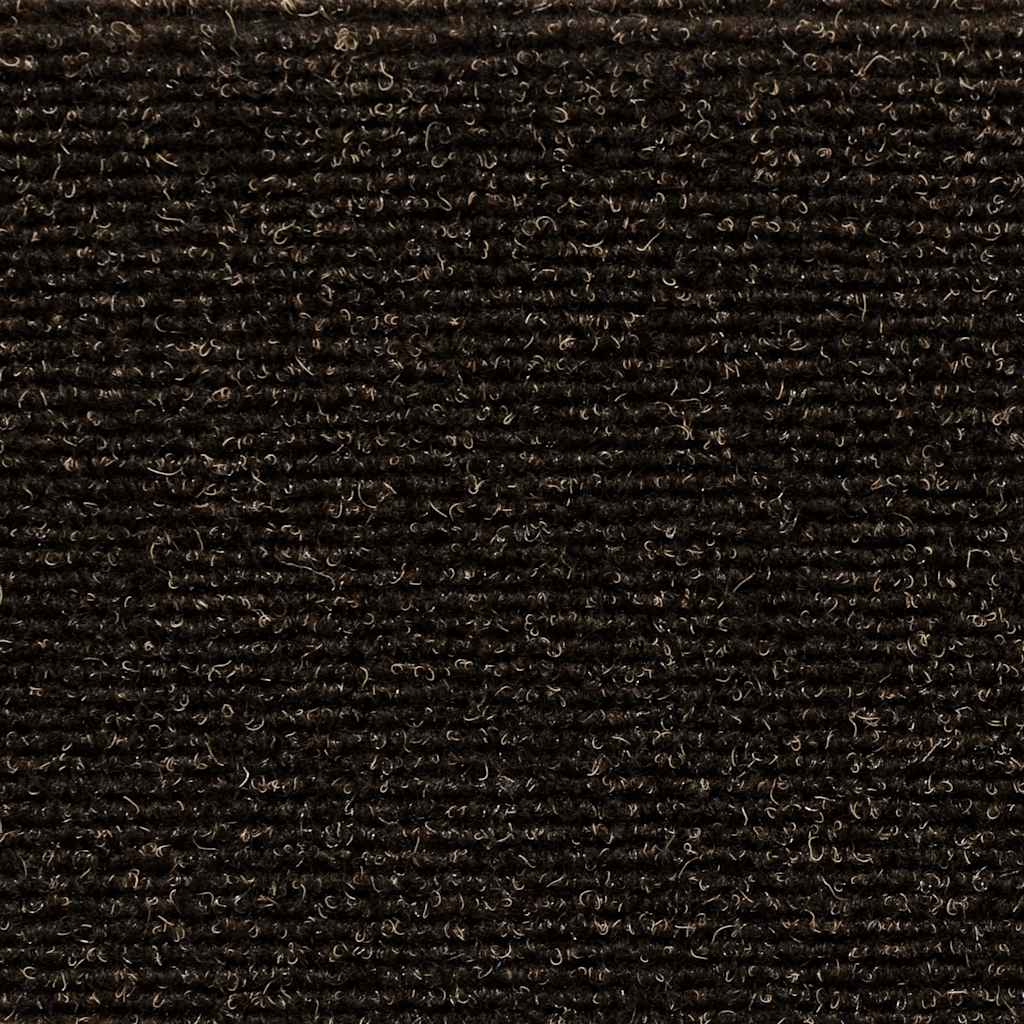 Covorașe pentru scări autoadezive, 5 buc., 56x17x3 cm, maro închis, semirotunde GartenMobel Dekor