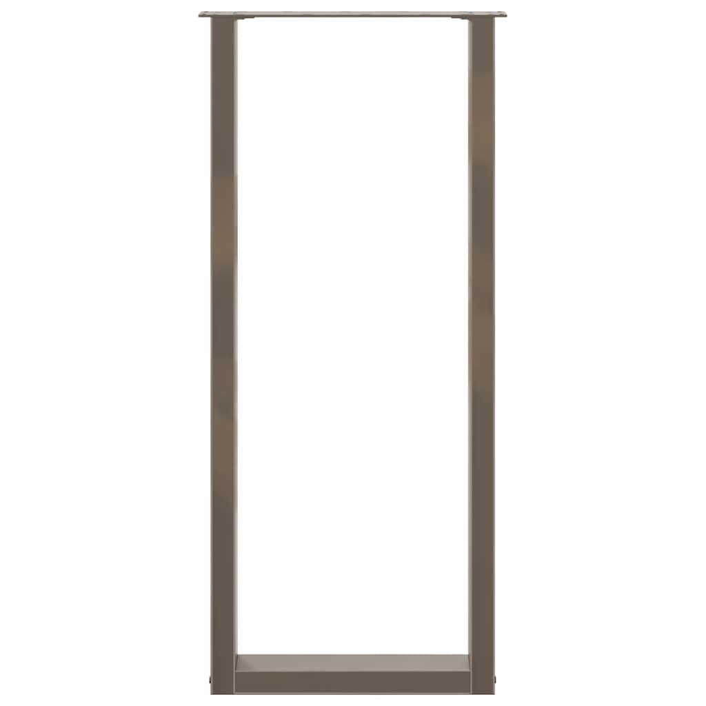 Picioare de masă de bar în formă de U, 2 buc., oțel natural, 40 x (110-111) cm GartenMobel Dekor