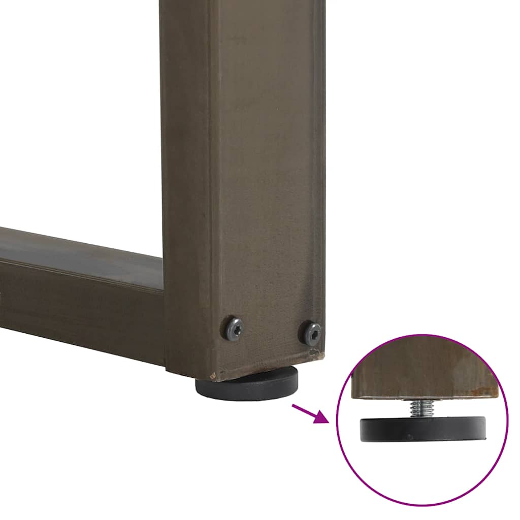 Picioare de masă de bar în formă de U, 2 buc., oțel natural, 50x(100-101) cm GartenMobel Dekor