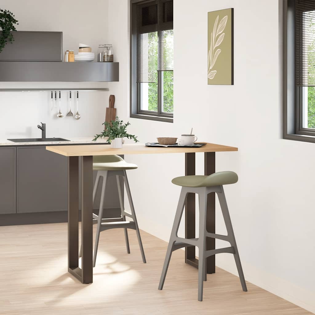 Picioare de masă de bar în formă de U, 2 buc., oțel natural, 50x(100-101) cm GartenMobel Dekor