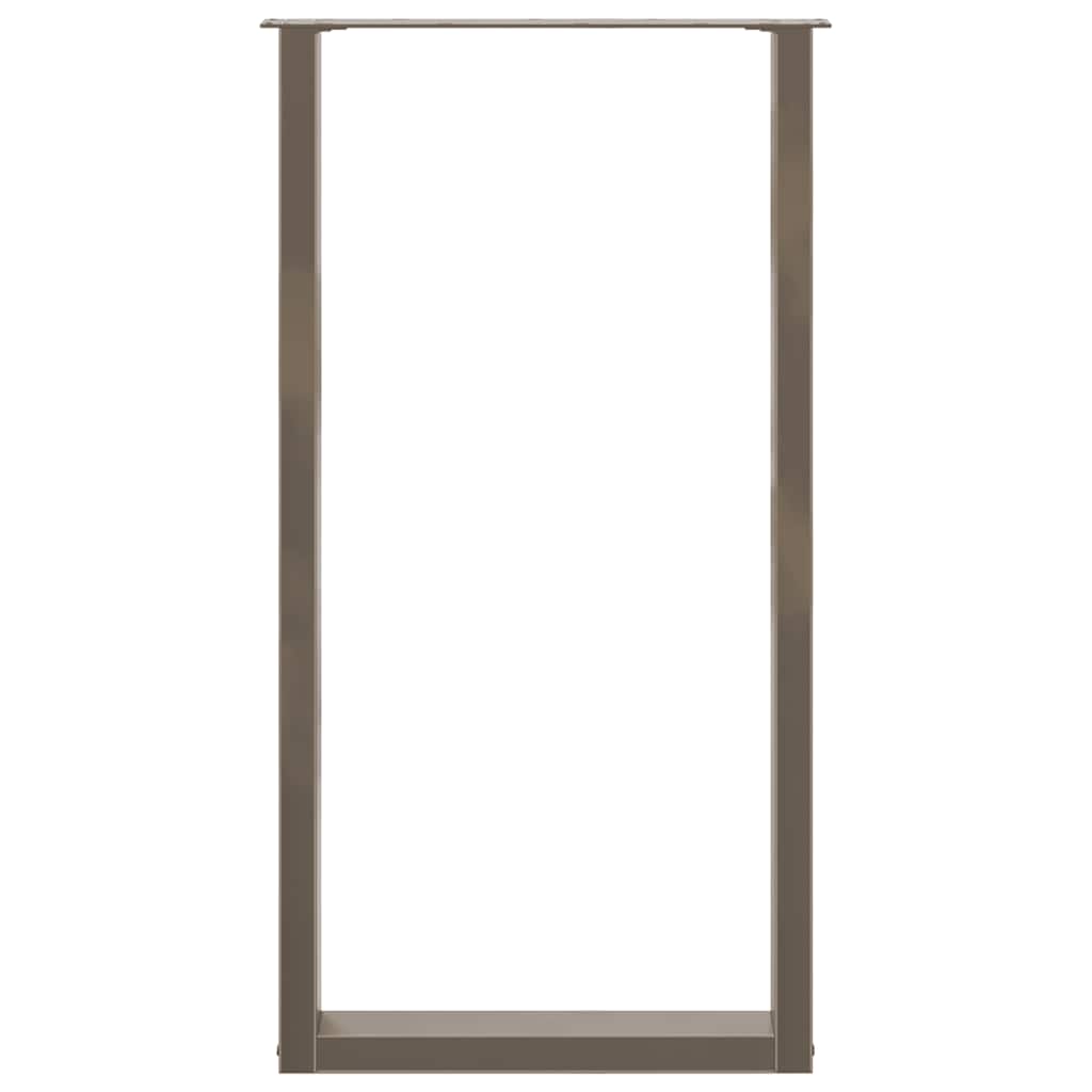 Picioare de masă de bar în formă de U, 2 buc., oțel natural, 60 x (110-111) cm GartenMobel Dekor