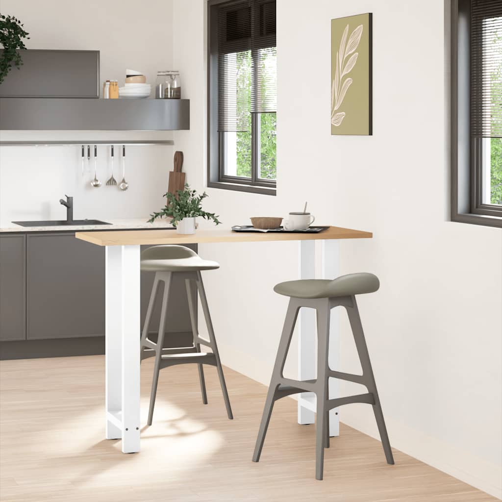 Picioare de masă de bar, albe, 2 buc., 40x(100-101) cm, oțel GartenMobel Dekor