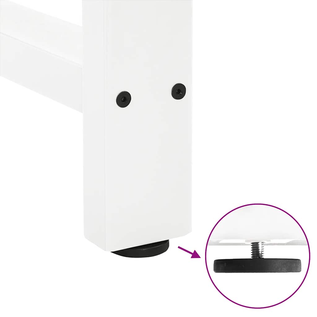 Picioare de masă de bar, albe, 2 buc., 40x(100-101) cm, oțel GartenMobel Dekor