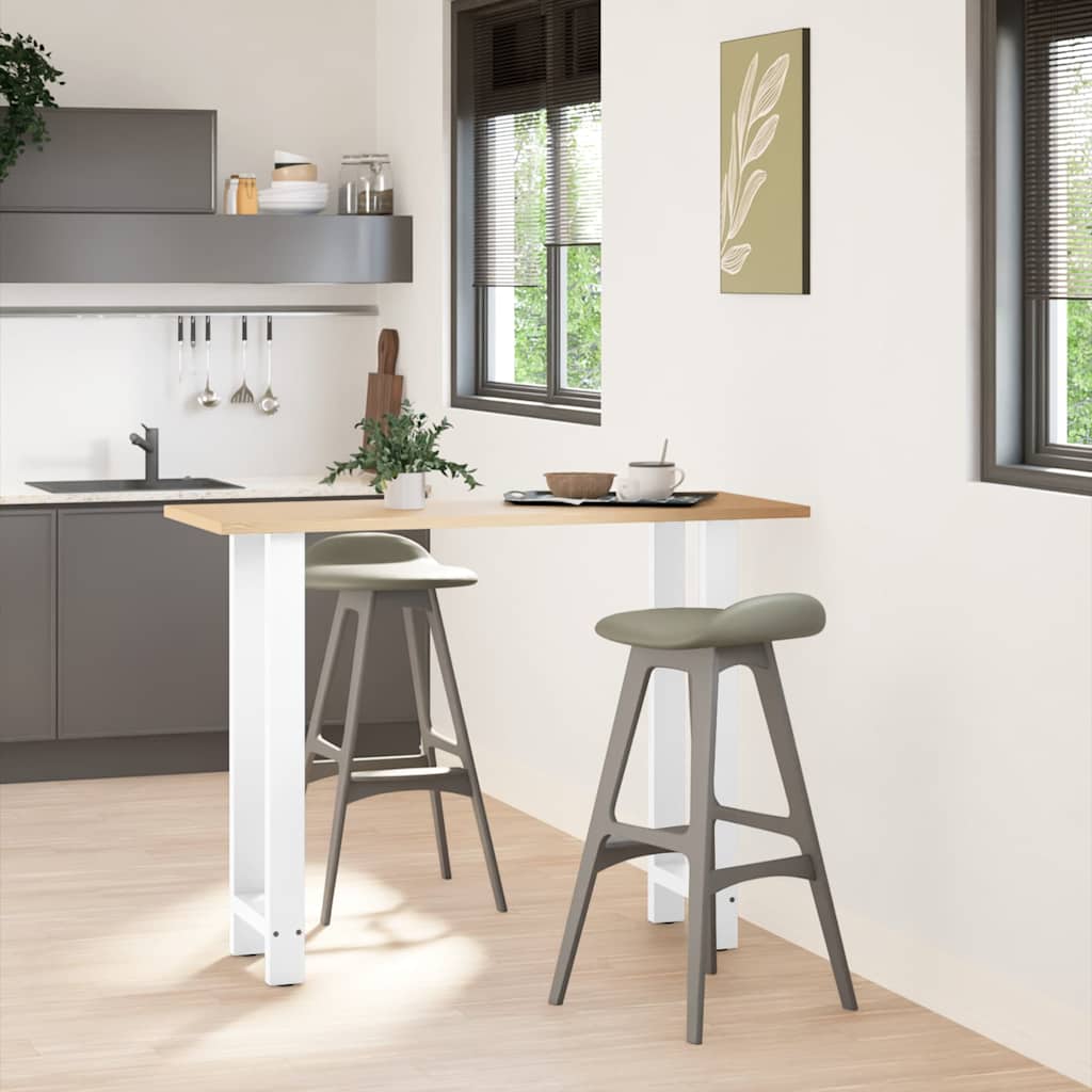 Picioare de masă de bar, albe, 2 buc., 50x(100-101) cm, oțel GartenMobel Dekor