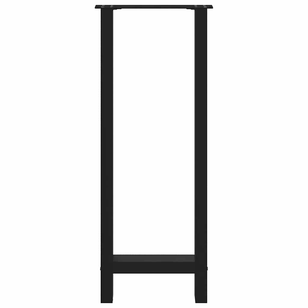 Picioare de masă de bar, negre, 2 buc., 50x(100-101) cm, oțel GartenMobel Dekor