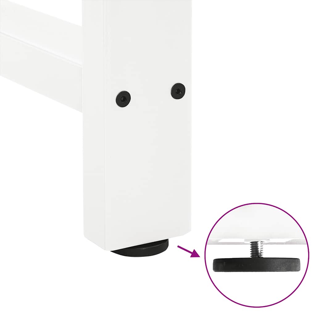 Picioare masă de sufragerie albe, 2 buc., 70x(72-73) cm, oțel GartenMobel Dekor