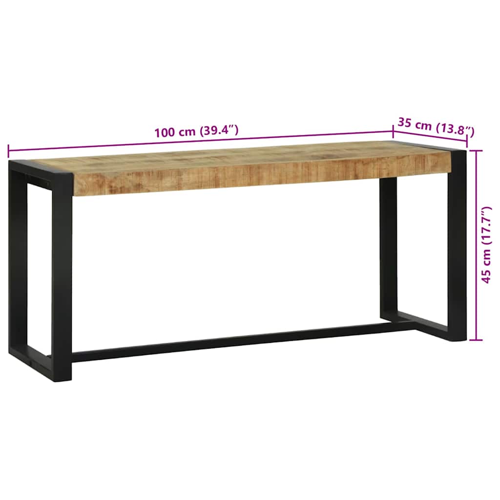 Bancă Maro 100 x 35 x 45 cm Lemn masiv de mango GartenMobel Dekor