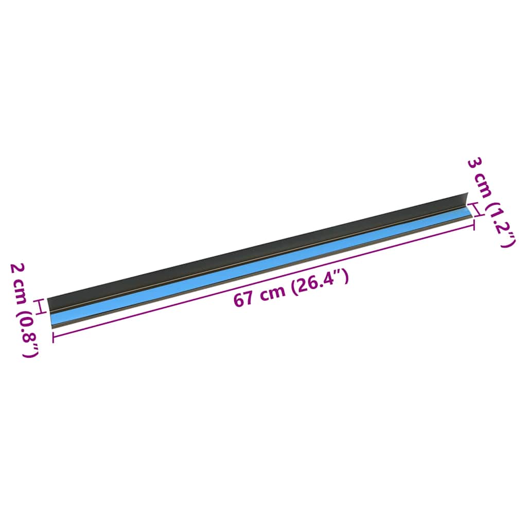 Profile pentru marginea treptelor 10 pcs Șampanie 67 cm GartenMobel Dekor