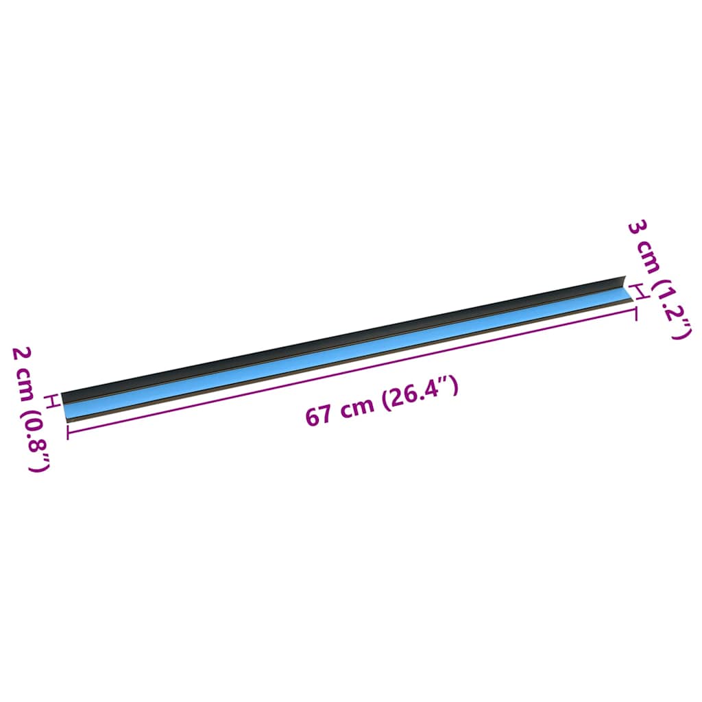 Profile pentru marginea treptelor 10 pcs Maro 67 cm Aluminiu GartenMobel Dekor