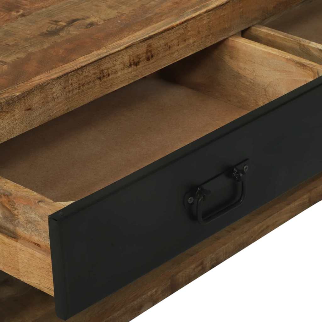 Răchită cu sertar Maro 110 x 40 x 185 cm Lemn masiv de mango GartenMobel Dekor