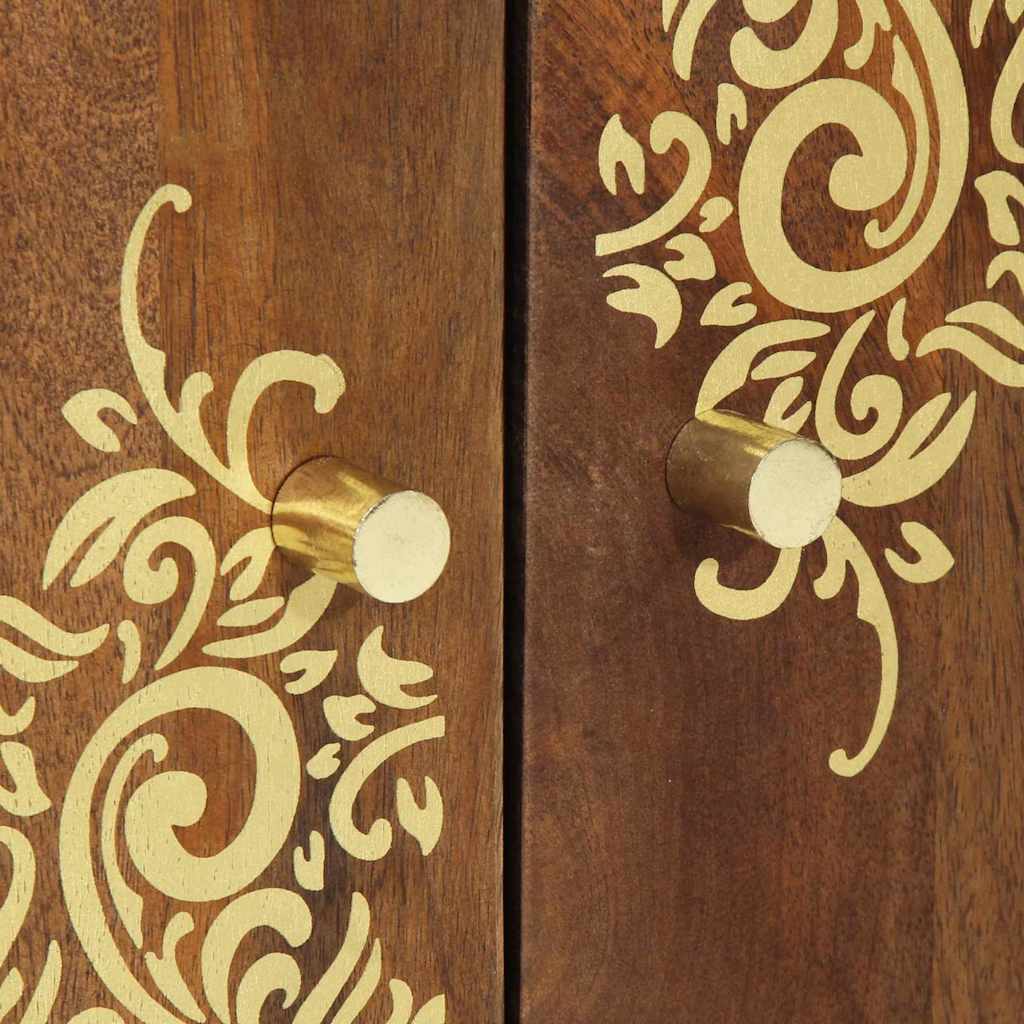 Bufet cu raft cu ușă Maro 60 x 33.5 x 75 cm Lemn masiv de mango GartenMobel Dekor