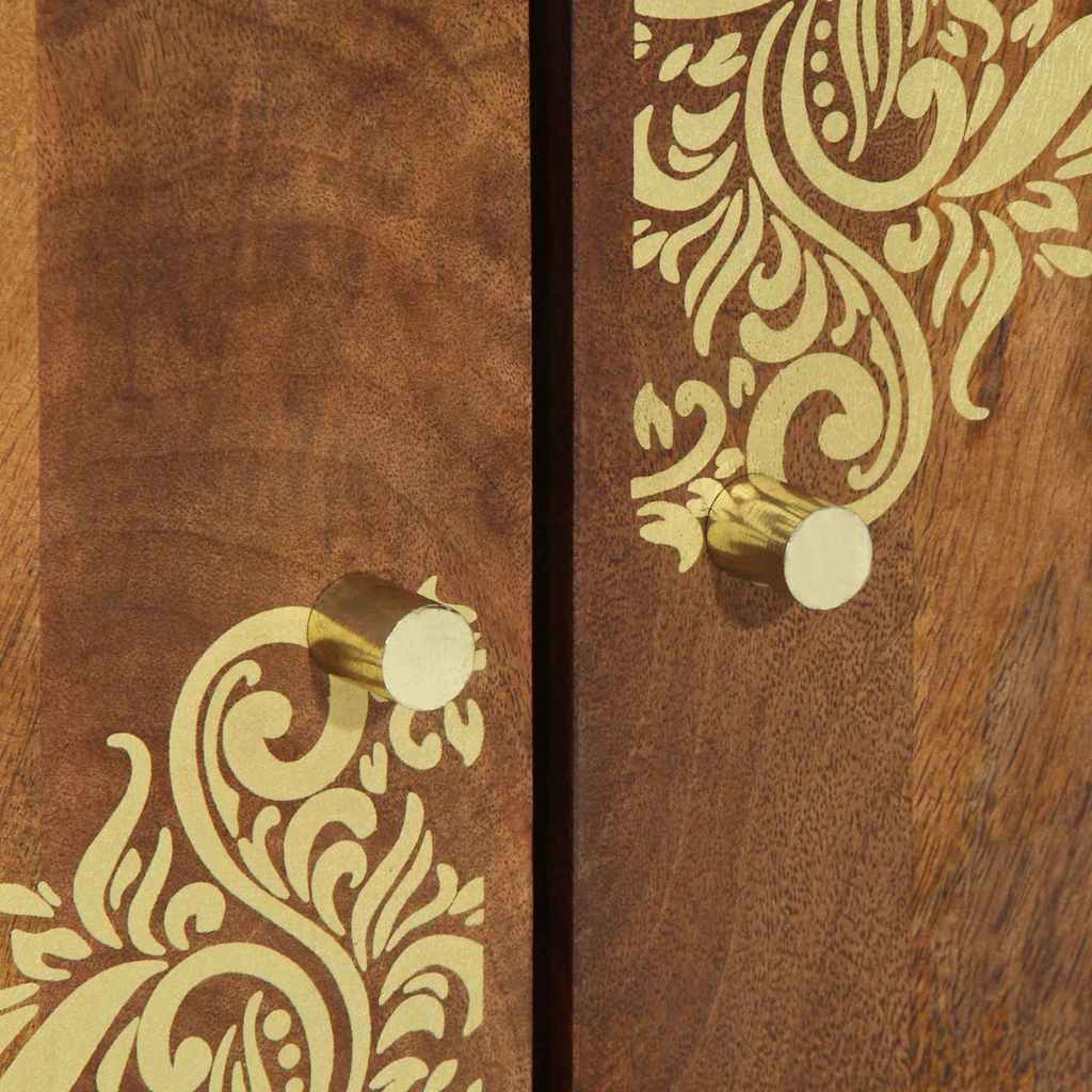 Bufet cu raft cu ușă Maro 60 x 33 x 75 cm Lemn masiv de mango GartenMobel Dekor