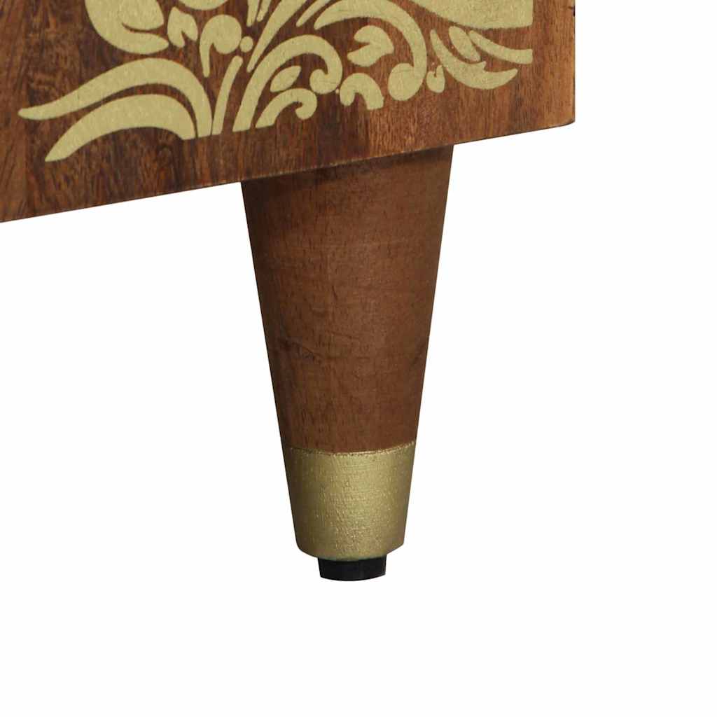 Bufet cu raft cu ușă Maro 60 x 33 x 75 cm Lemn masiv de mango GartenMobel Dekor