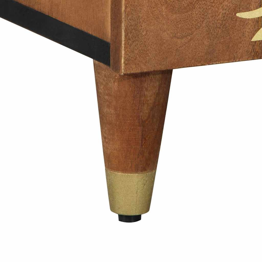 Bufet cu raft cu ușă Maro 90 x 33.5 x 75 cm Lemn masiv de mango GartenMobel Dekor