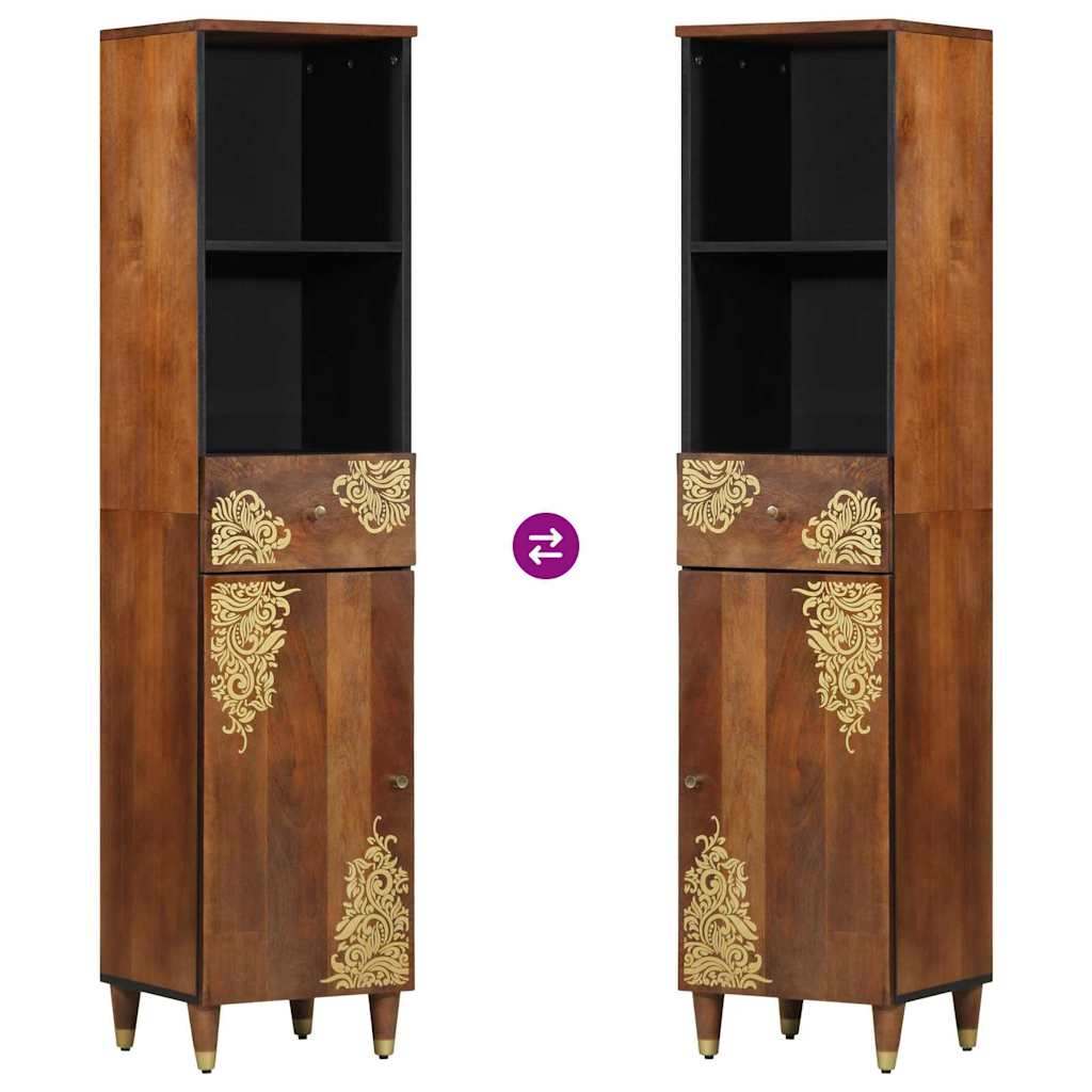 Bufet maro miere 38 x 33.5 x 160 cm Lemn masiv de mango GartenMobel Dekor