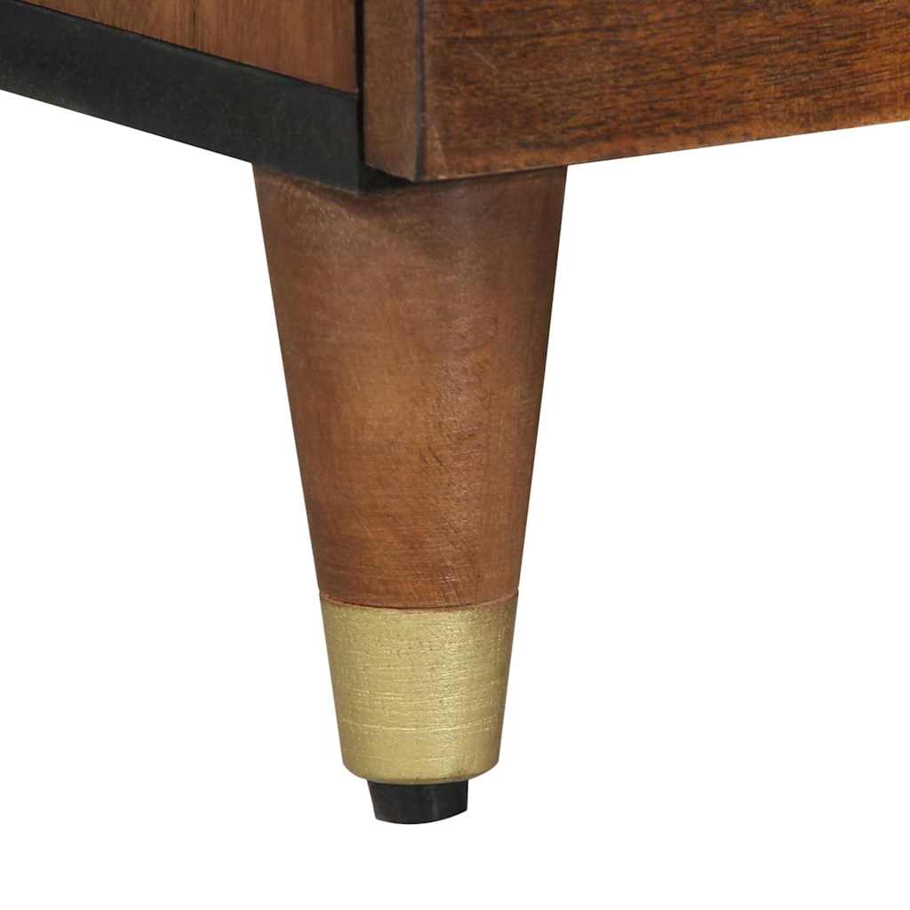 Cabinet TV cu raft Maro 100 x 33.5 x 46 cm Lemn masiv de mango GartenMobel Dekor