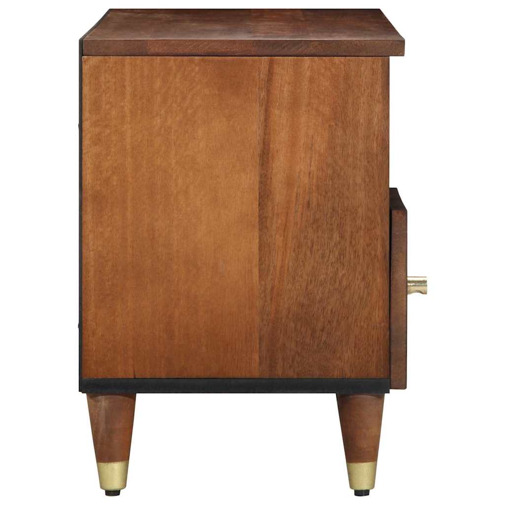 Cabinet TV cu raft Maro 100 x 33.5 x 46 cm Lemn masiv de mango GartenMobel Dekor