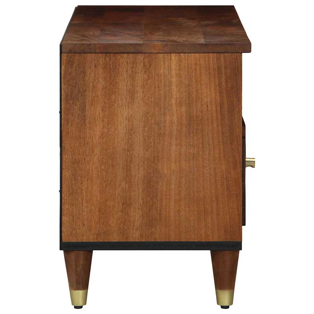 Cabinet TV cu raft Maro 100 x 33.5 x 46 cm Lemn masiv de mango GartenMobel Dekor