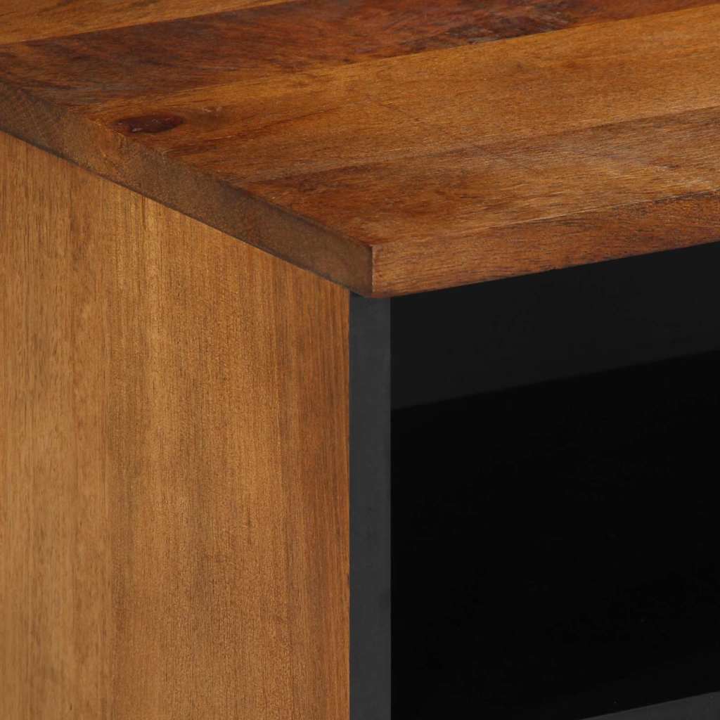 Cabinet TV cu raft Maro 100 x 33.5 x 46 cm Lemn masiv de mango GartenMobel Dekor