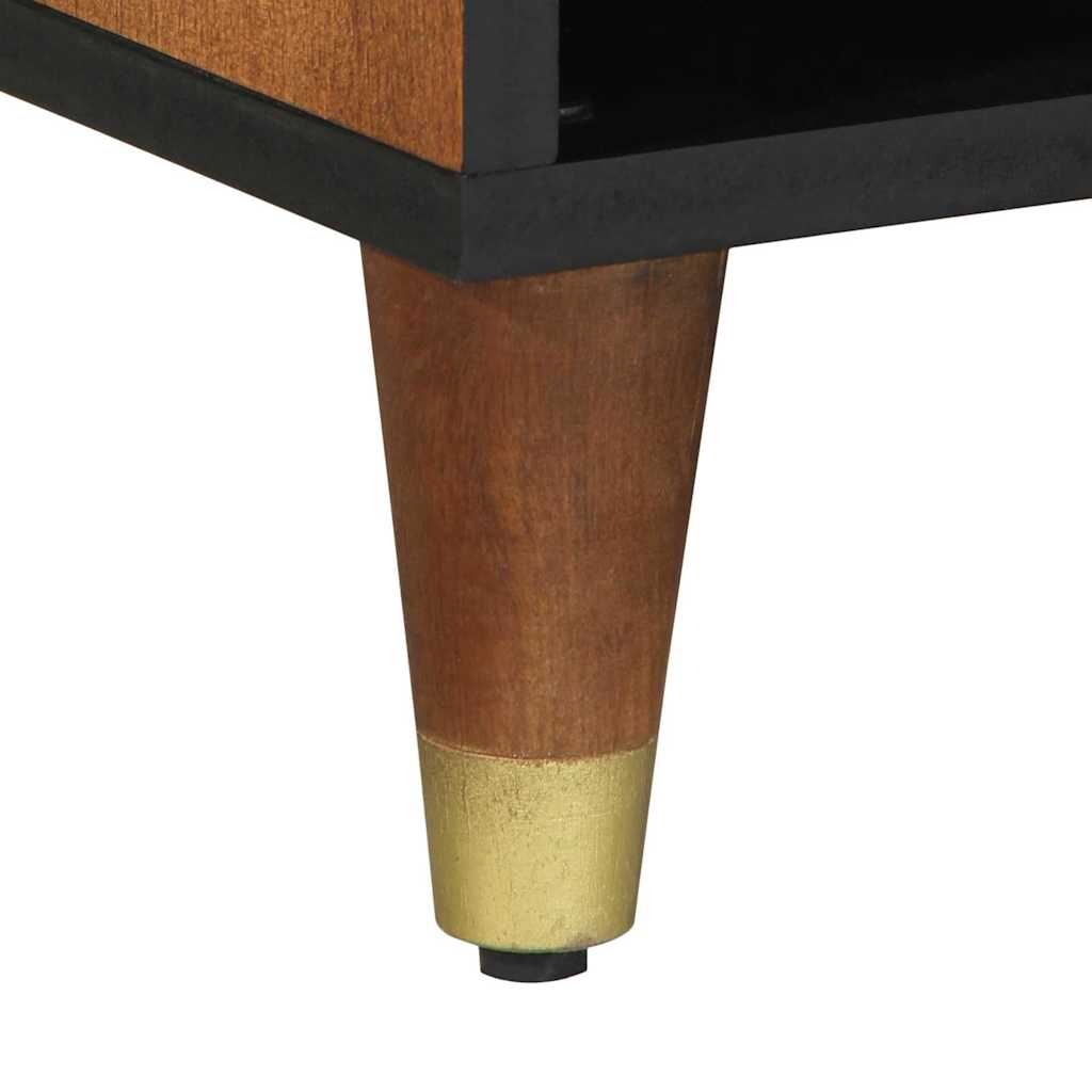 Cabinet TV cu raft Maro 100 x 33.5 x 46 cm Lemn masiv de mango GartenMobel Dekor
