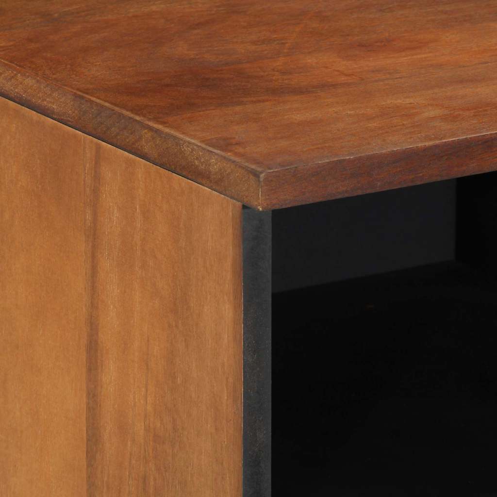 Cabinet TV cu raft Maro 100 x 33.5 x 46 cm Lemn masiv de mango GartenMobel Dekor