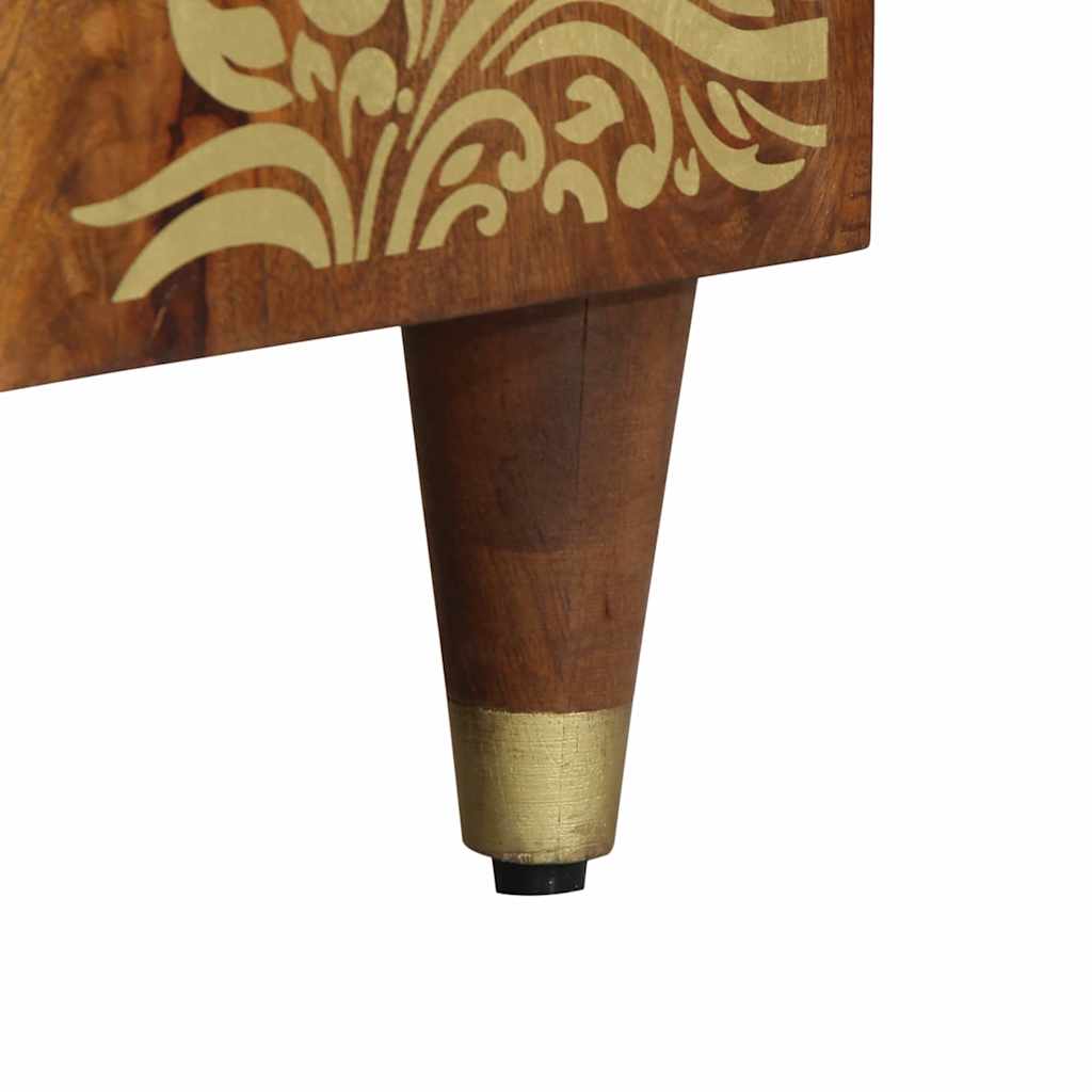 Cabinet TV cu raft Maro 105 x 33.5 x 46 cm Lemn masiv de mango GartenMobel Dekor