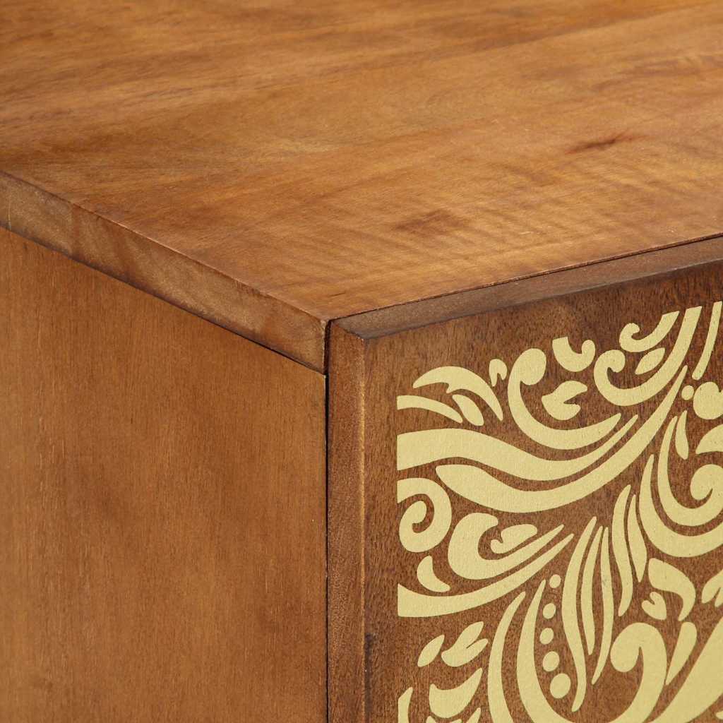 Cabinet TV cu raft Maro 105 x 33.5 x 46 cm Lemn masiv de mango GartenMobel Dekor