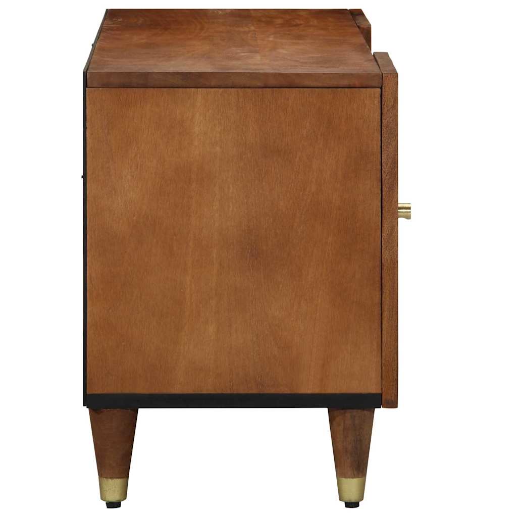 Cabinet TV cu raft Maro 105 x 33.5 x 46 cm Lemn masiv de mango GartenMobel Dekor