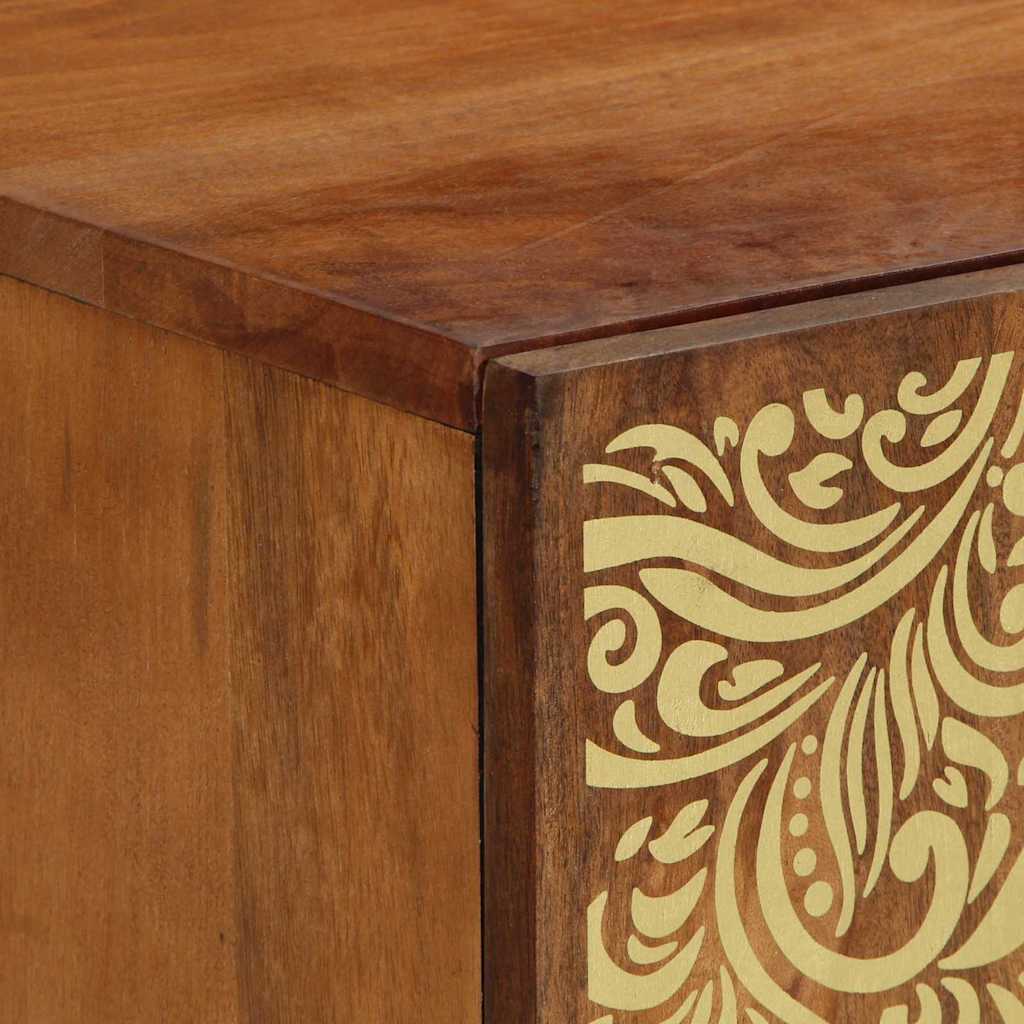 Cabinet TV cu raft Maro 105 x 33.5 x 46 cm Lemn masiv de mango GartenMobel Dekor