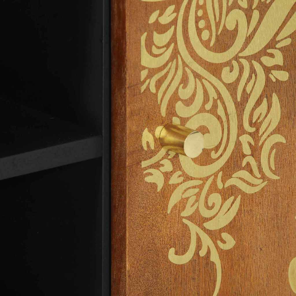 Cabinet TV cu raft Maro 105 x 33.5 x 46 cm Lemn masiv de mango GartenMobel Dekor