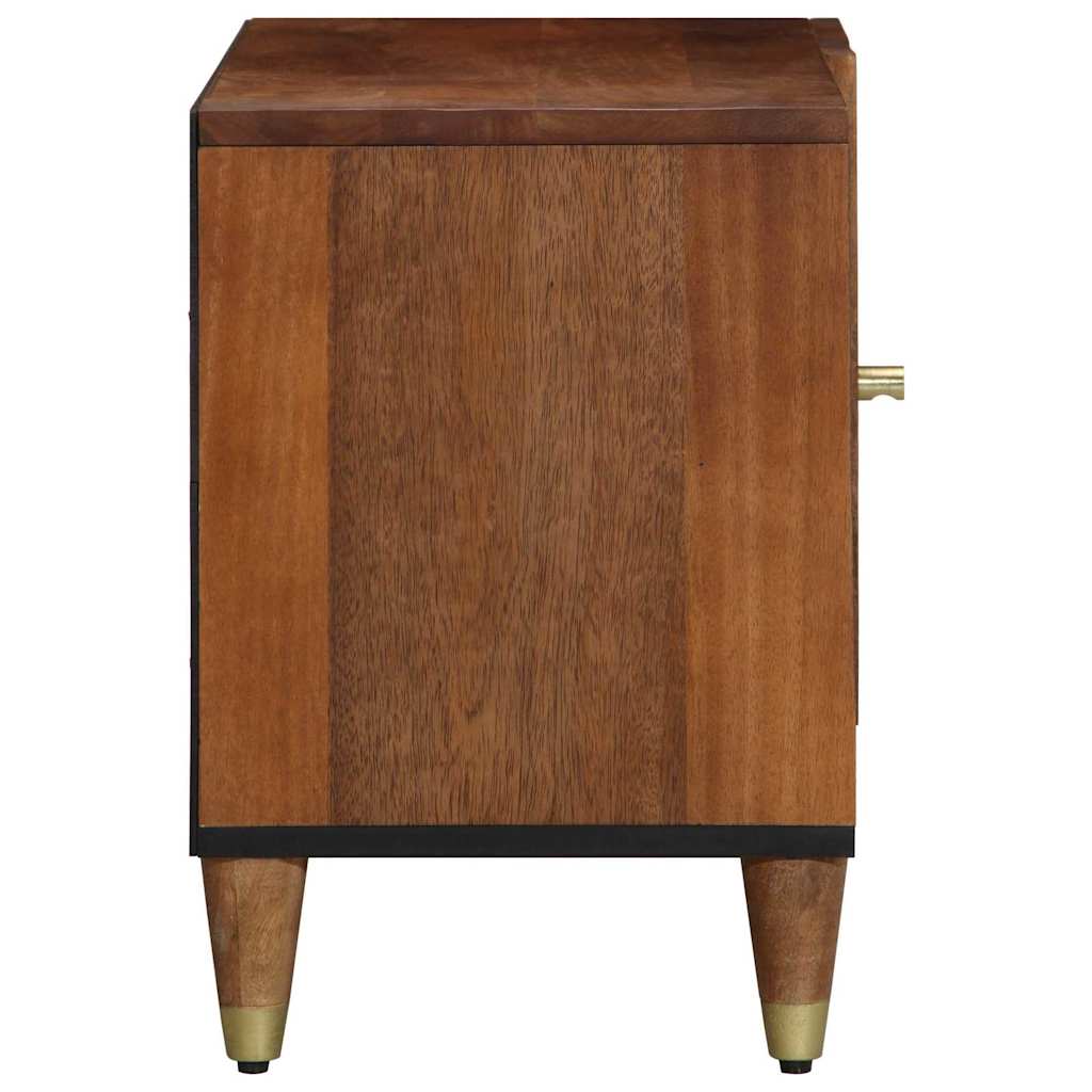 Cabinet TV cu raft Maro 80 x 31.5 x 46 cm Lemn masiv de mango GartenMobel Dekor