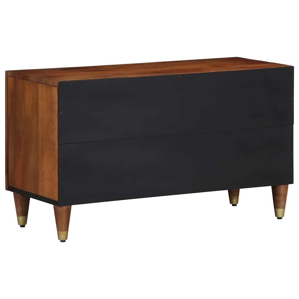 Cabinet TV cu raft Maro 80 x 31.5 x 46 cm Lemn masiv de mango GartenMobel Dekor